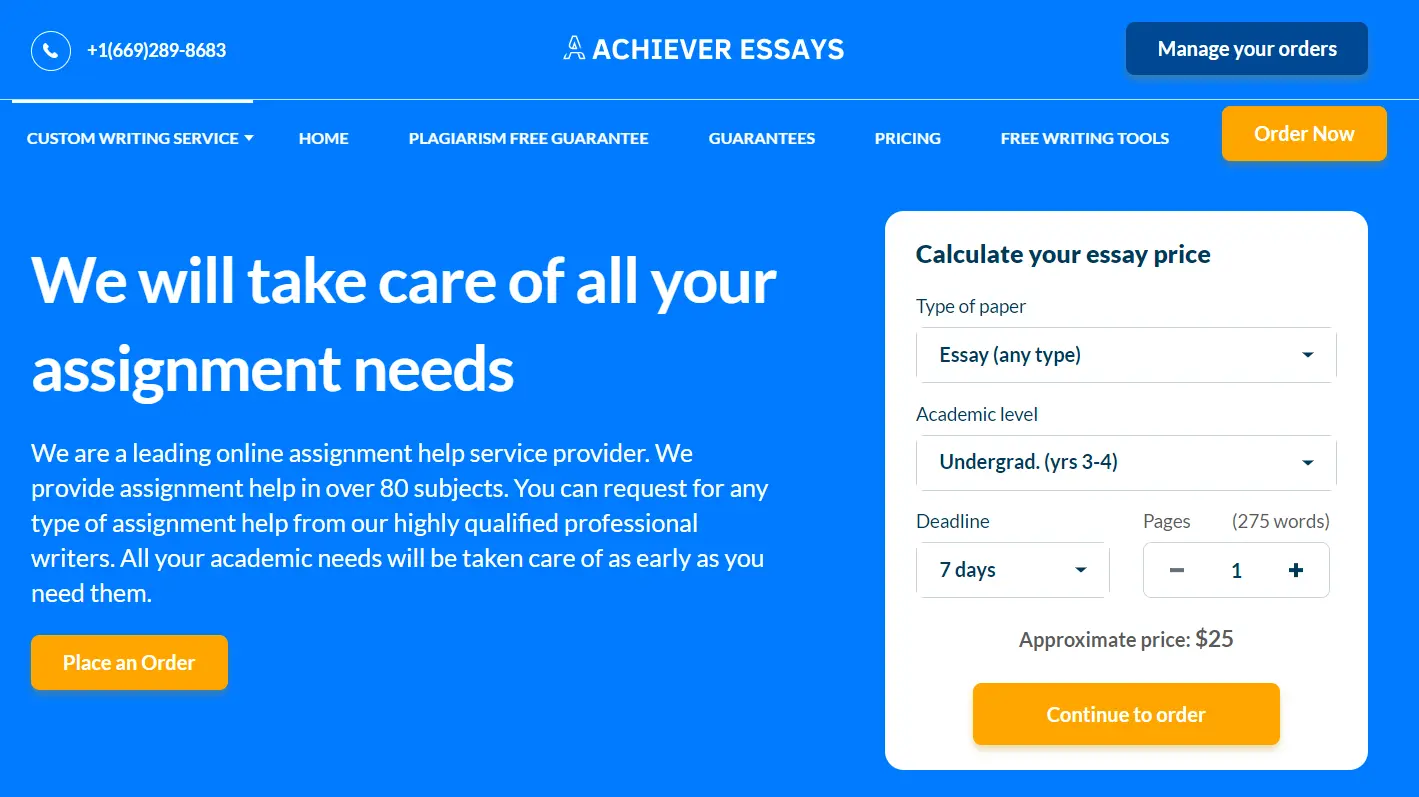 Achiever Essays Review